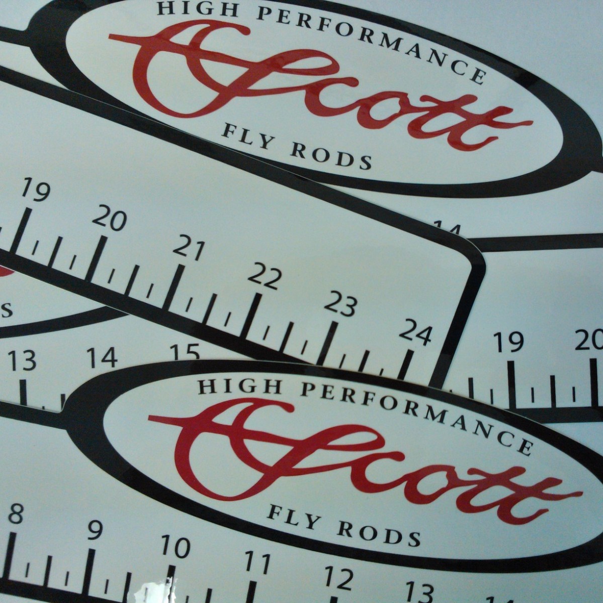 24 Ruler Decal - Scott Fly Rods 